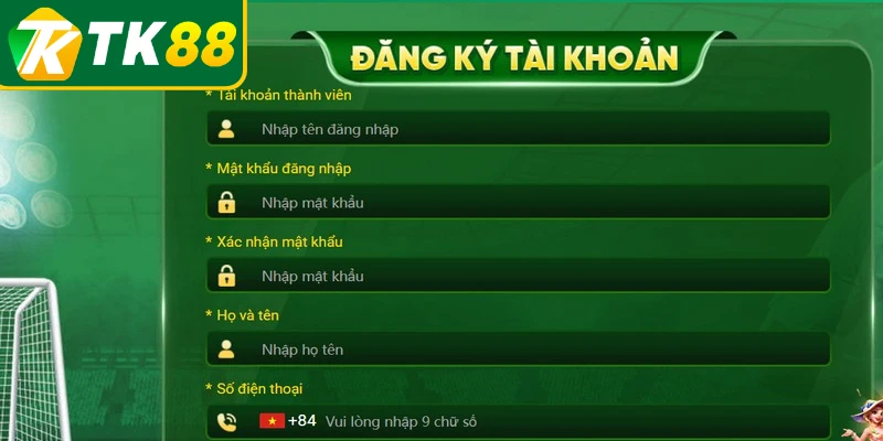 Đăng ký TK88 là thủ tục mà tân thủ phải thực hiện khi cá cược